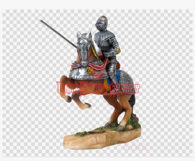 Armored Knight With Jousting Lance On Rearing Horse, transparent png #7457189