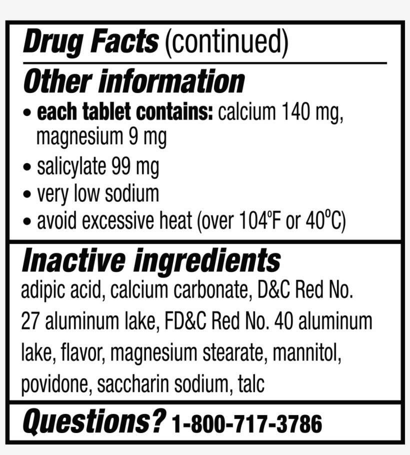 Pepto-bismol Cherry Chewable Tablets, transparent png #7457358