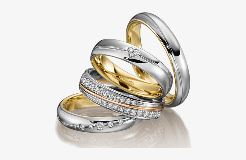 Bicolor Engagement Rings By Acredo Free Transparent Png Download Pngkey