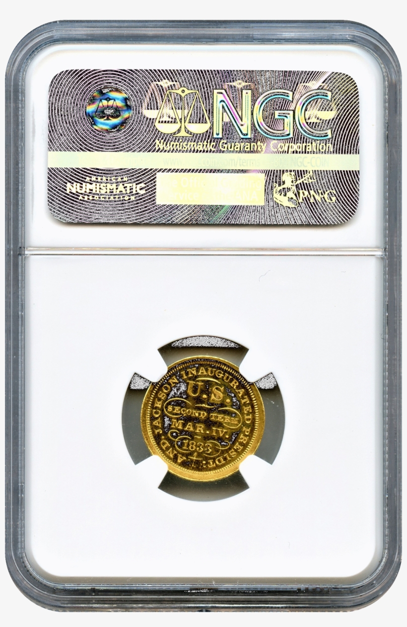 1833 Andrew Jackson 2nd Inaugural Gold Proof Ngcc Pf64, transparent png #7458468