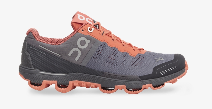 Women's On Cloudventure Grey & Lava, transparent png #7458724