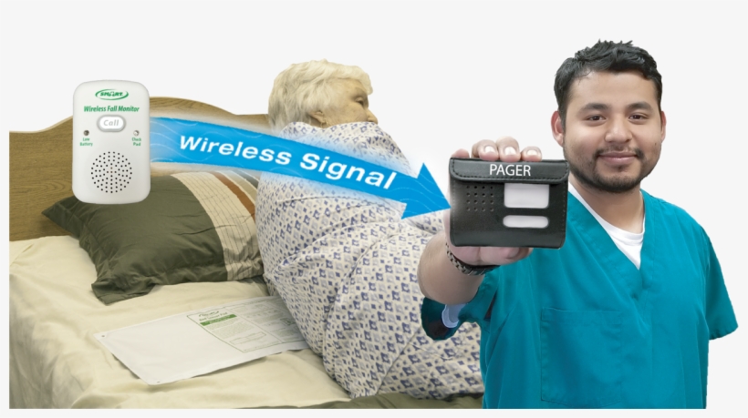 Fall Prevention Alert Bed Pad To Wireless Pager, transparent png #7459475