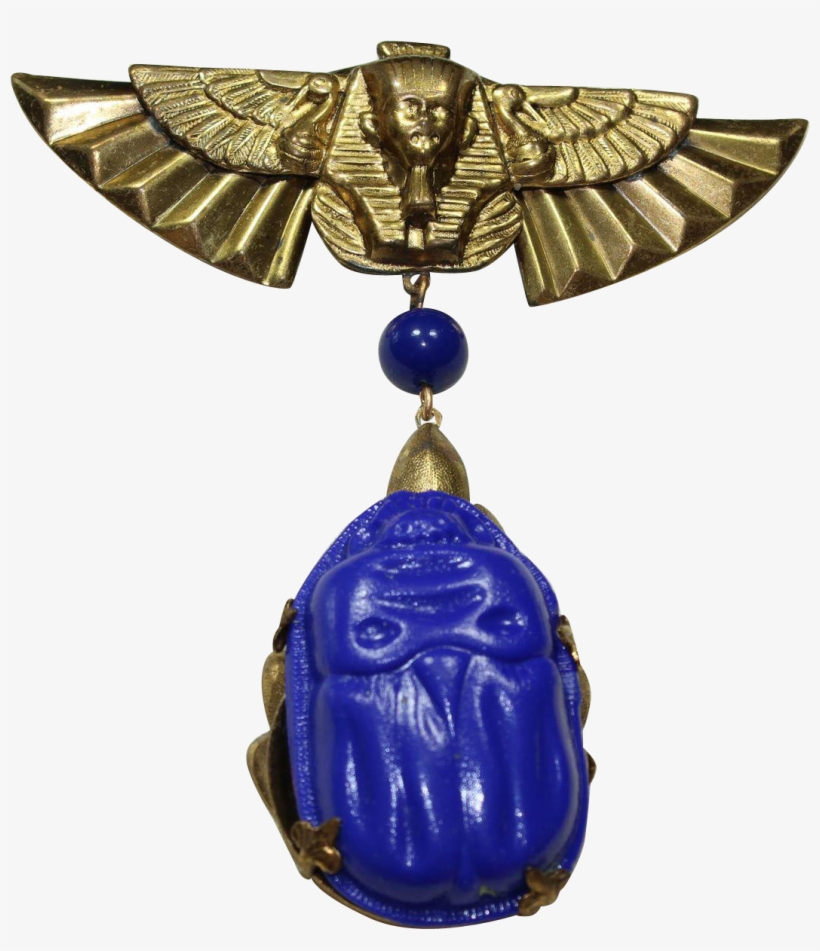 Vintage Egyptian Scarab Pin, transparent png #7460092