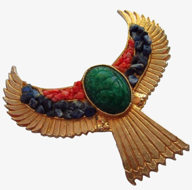 Accessocraft Signed Egyptian Revival Khepri Winged, transparent png #7460375