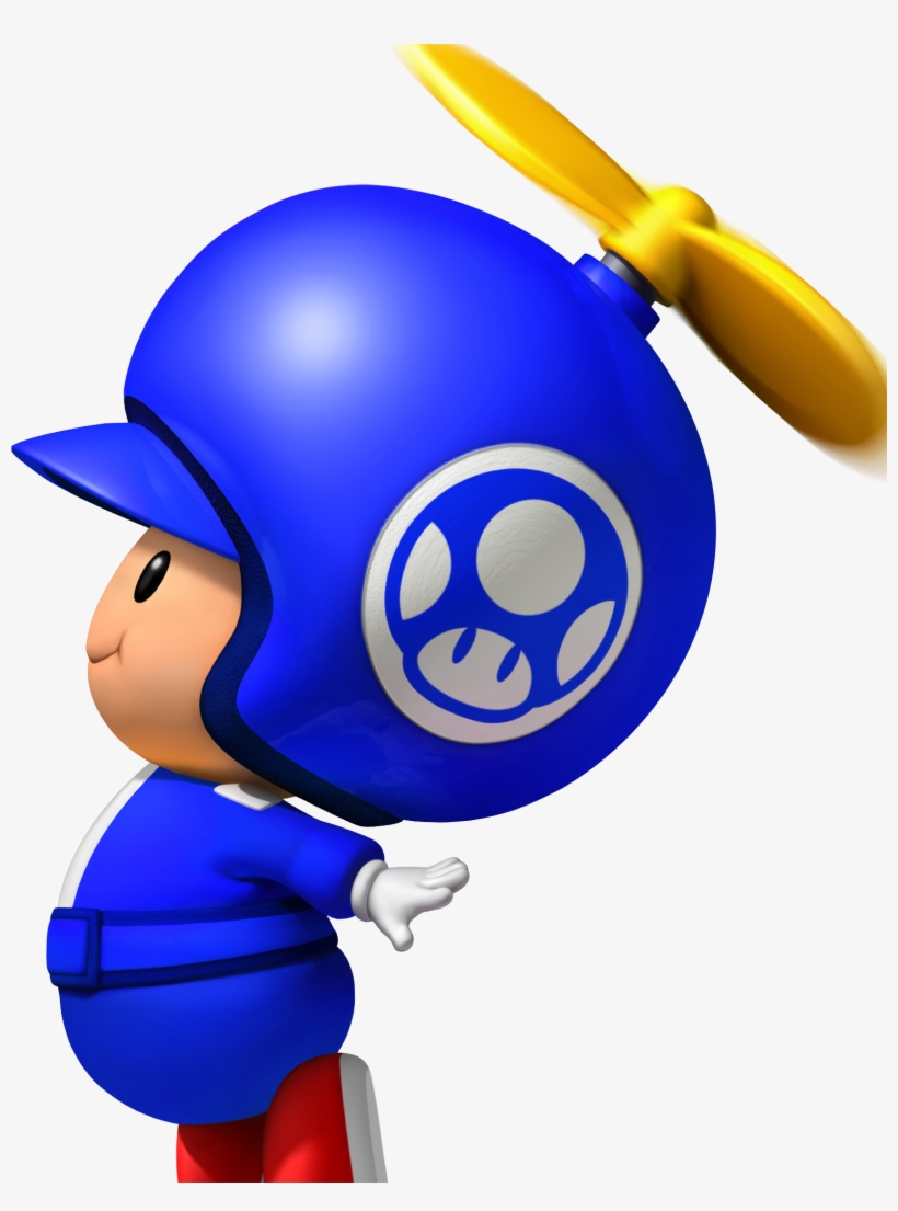 Propeller Blue Toad Free Transparent PNG Download PNGkey