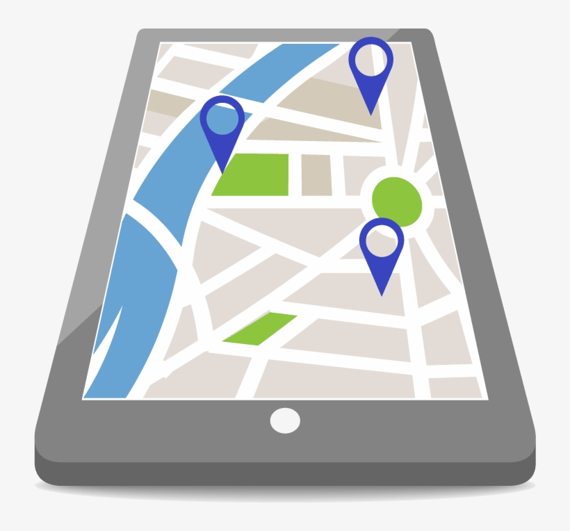 Image Of State Of Georgia Locations On A Tablet Map, transparent png #7467827