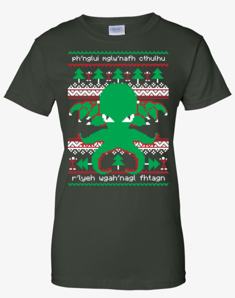 Cthulhu Cultist Christmas Tees/hoodies/tanks, transparent png #7468688