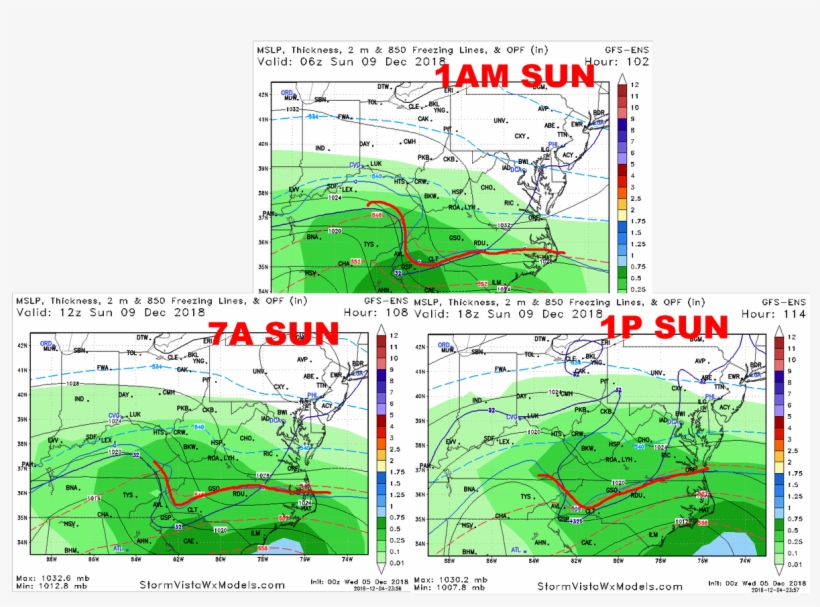 Moderate Snow By 7am Sunday Has Pushed N Of Cho & Ric, transparent png #7469489