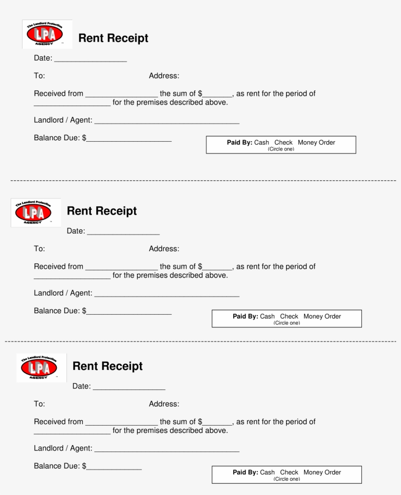 Rental Payment Receipt Template Main Image, transparent png #7471926