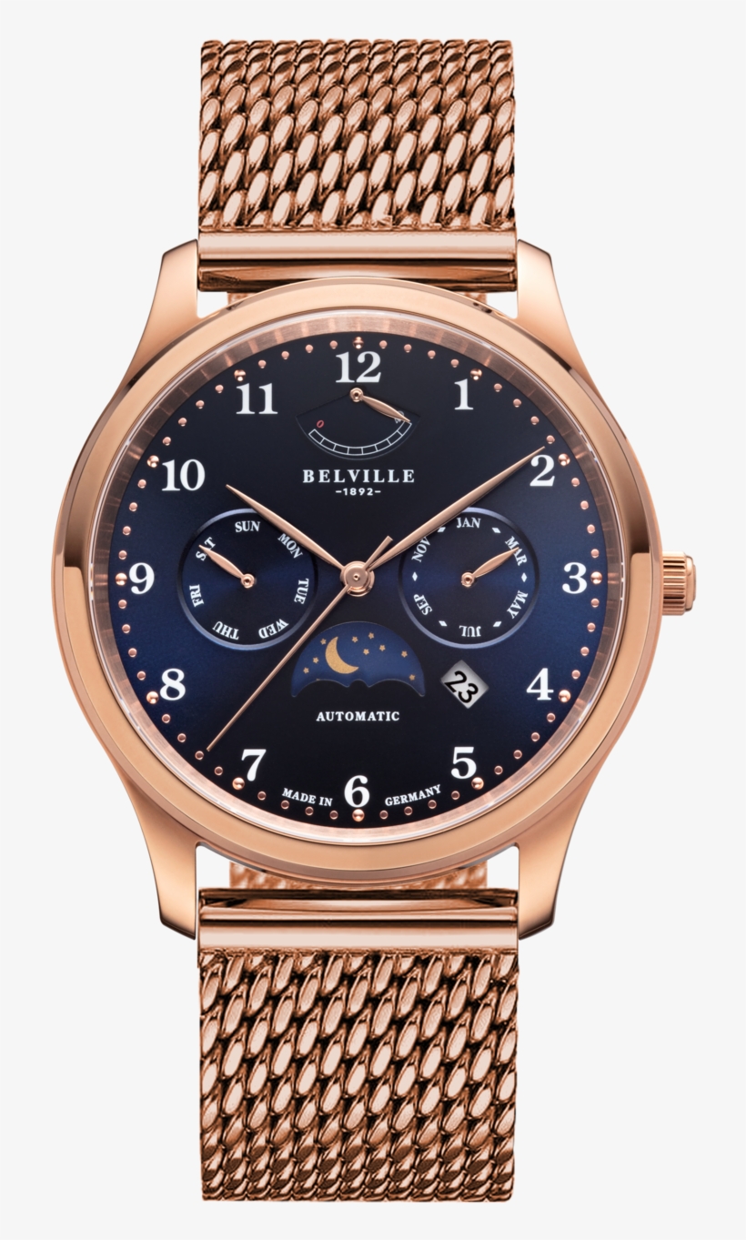 Belville "gilford" 42mm Moon Phase Ref, transparent png #7473090