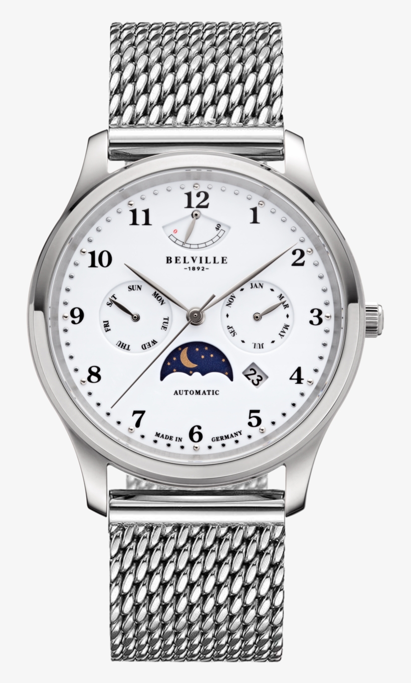 Belville "gilford" 42mm Moon Phase Ref, transparent png #7473235