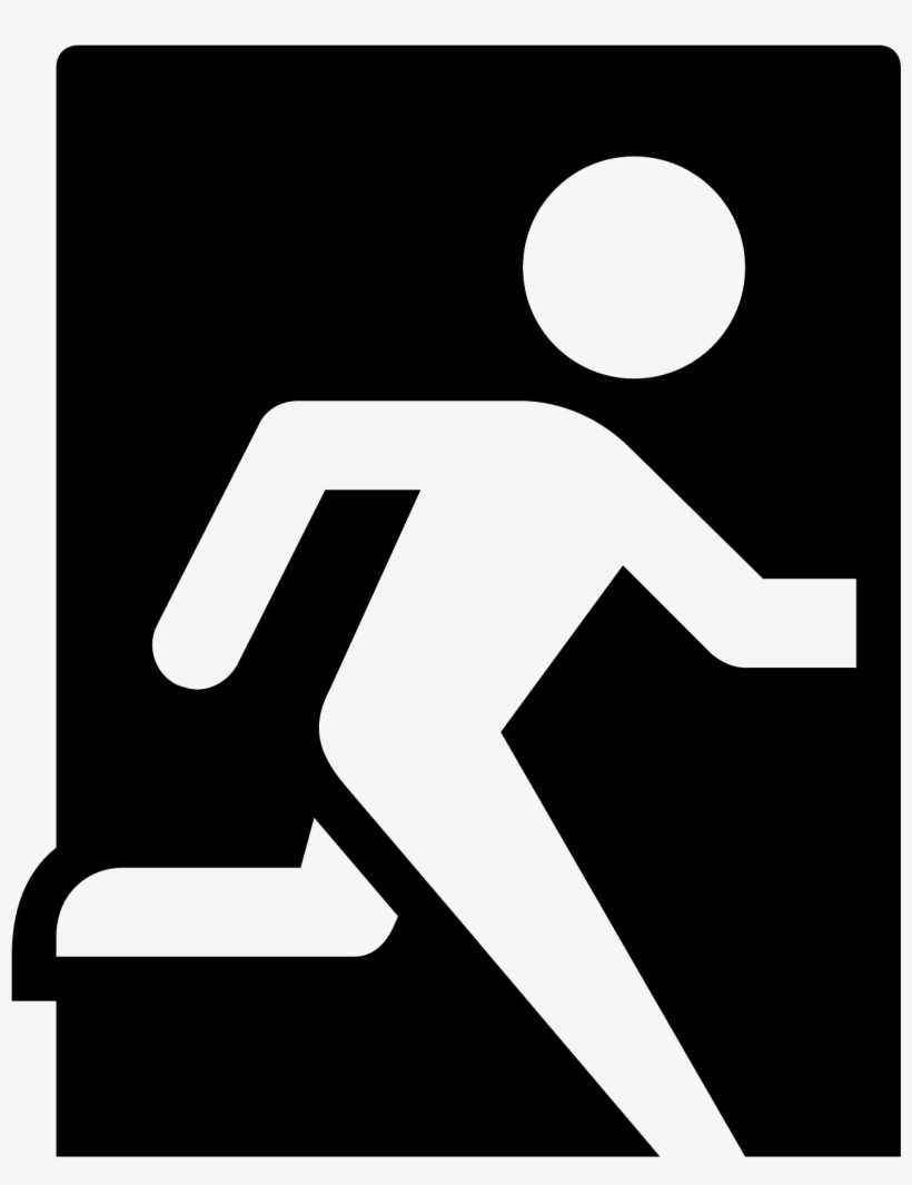 Exit Sign Filled Icon, transparent png #7473886