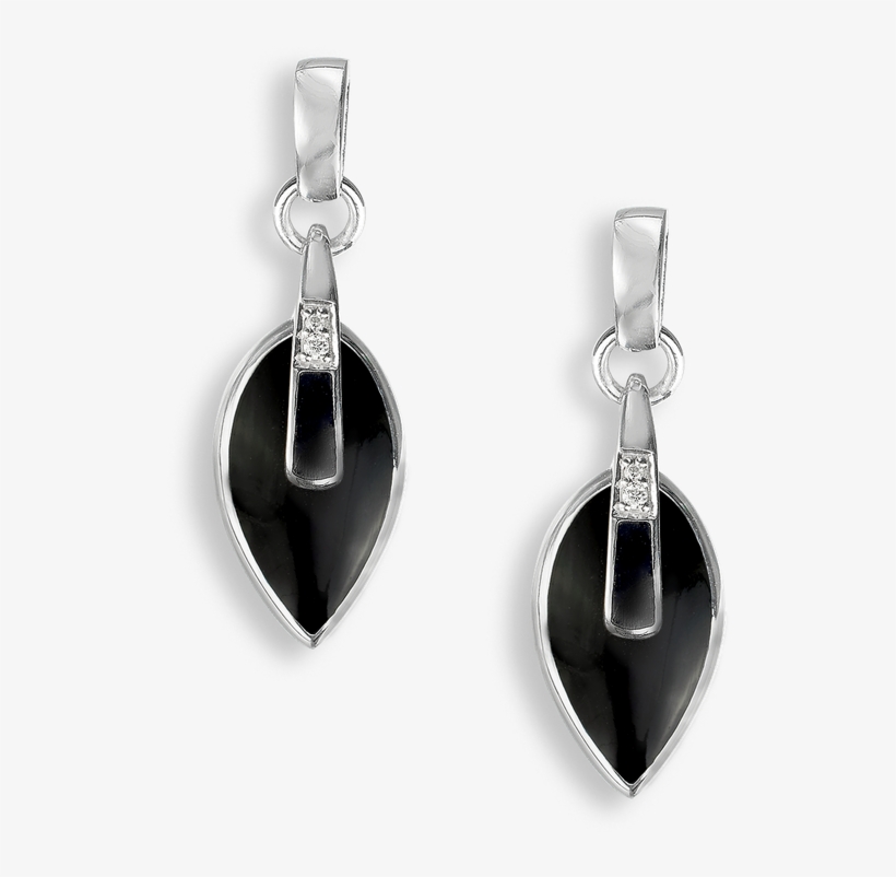 Nicole Barr Designs Sterling Silver Marquis Stud Earrings-black, transparent png #7479561