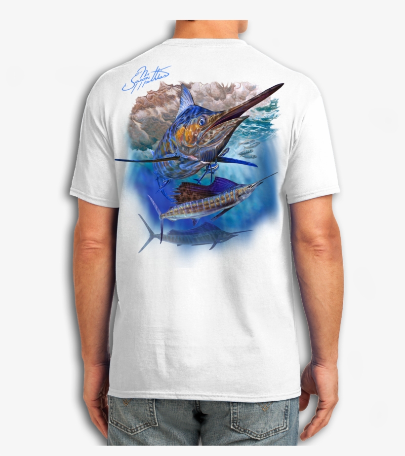 Blue Marlin Sailfish Cotton Feel Tech - Free Transparent PNG Download ...