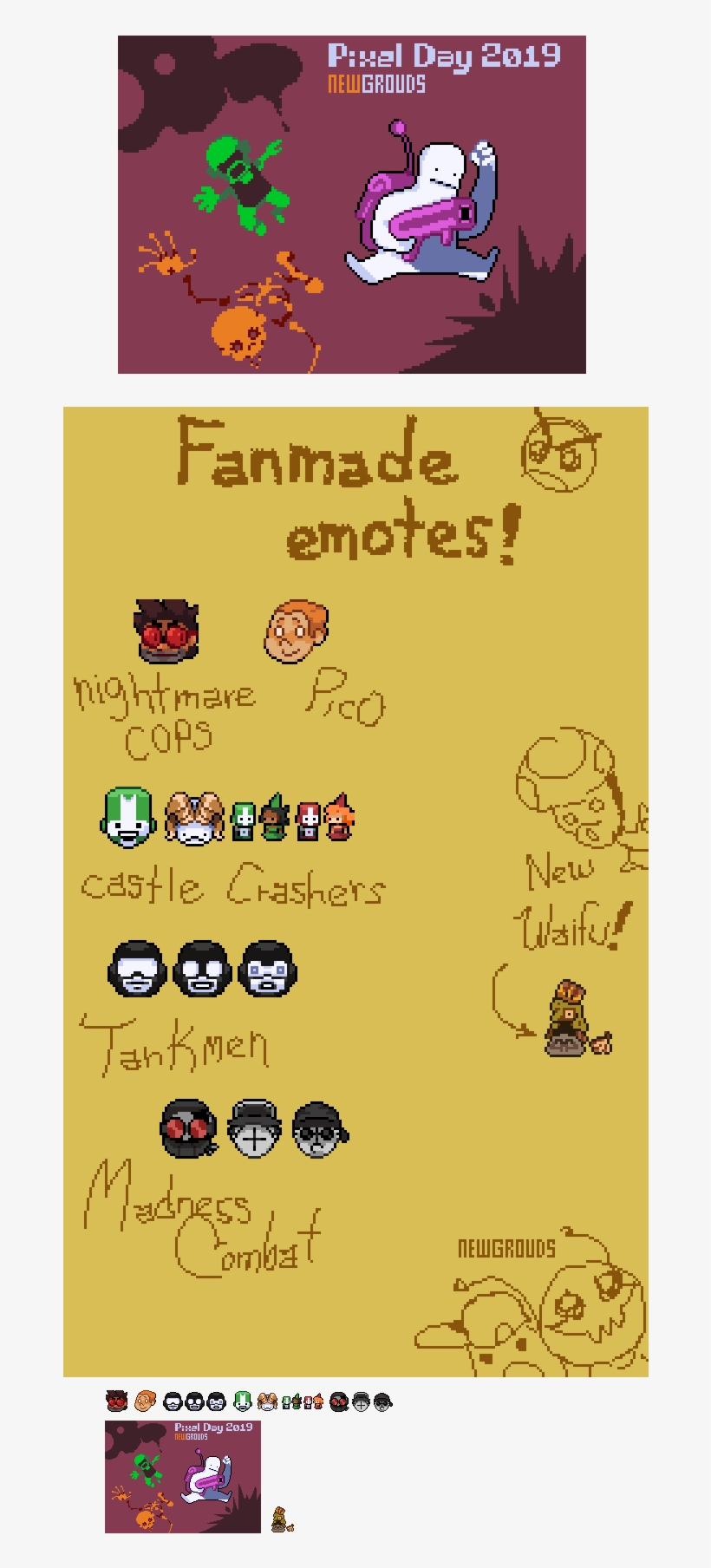 Pixel Day 2019 & Fanmade Emotes, transparent png #7481822