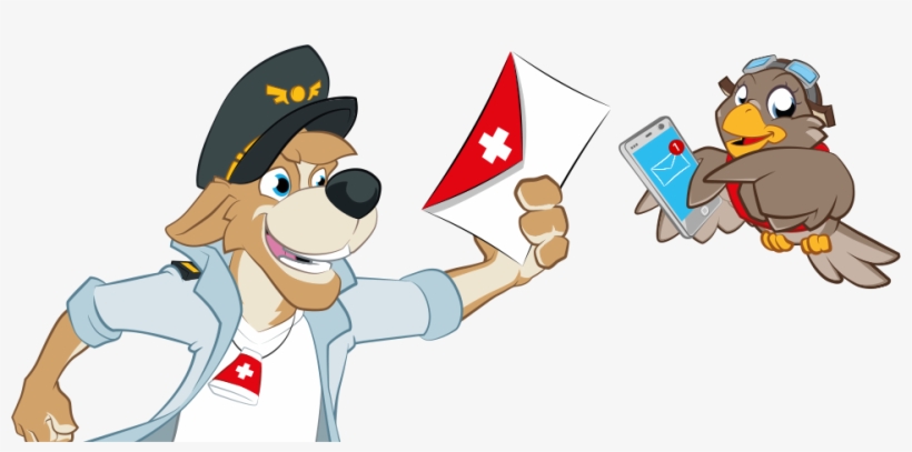 Bernie With A Letter And Lexi With A Smartphone In, transparent png #7482232