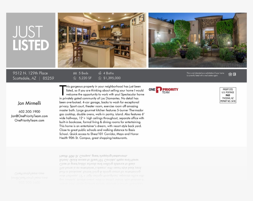 Just Listed Postcard, transparent png #7484146