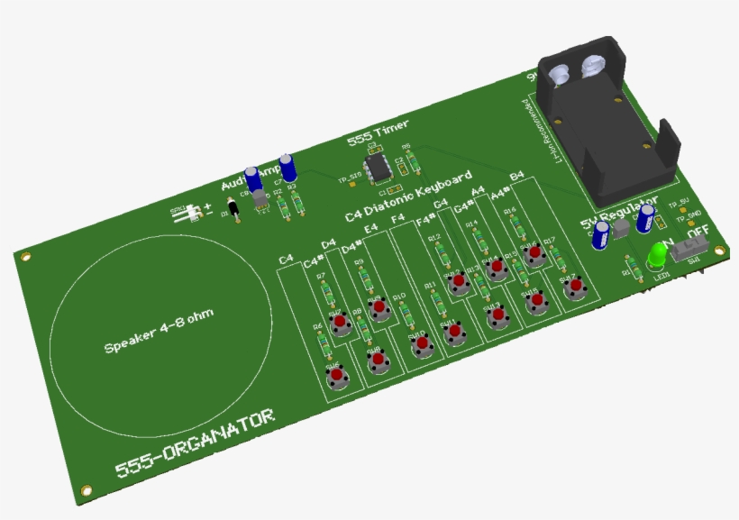 Crashcouse 555-organator Pcb Project, transparent png #7484815