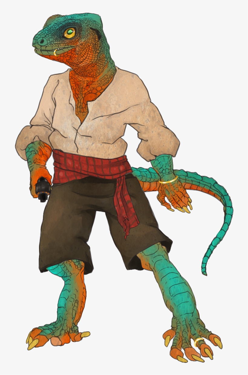 Reggie The Lizard Pirate, transparent png #7487455