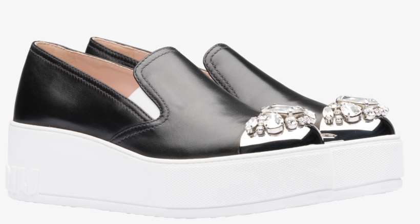 Nappa Leather Slip-on Sneakers, transparent png #7488824