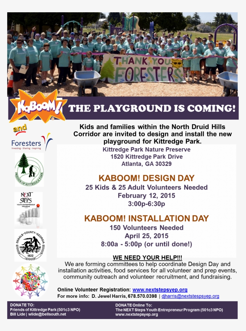 Kaboom Playground Installation @ Kittredge Park, transparent png #7489116