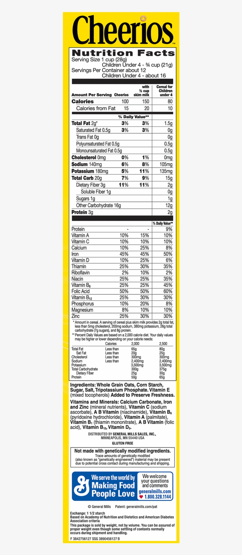 Cheerios, Gluten Free, Cereal With Whole Grain Oats,, transparent png #7492119