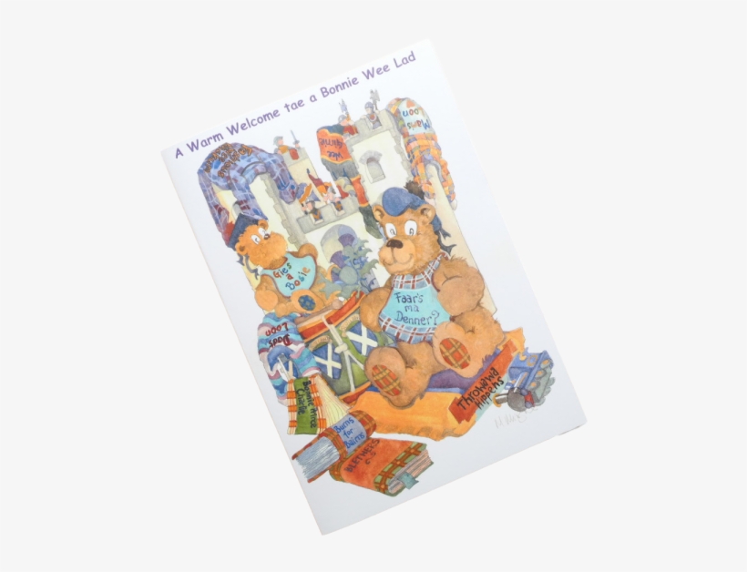 Scottish Birth Congratulations Card Teddies Boy, transparent png #7492576