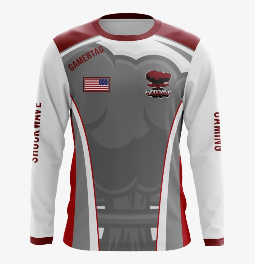 Shockwave Gaming Long-sleeve Jersey, transparent png #7494690