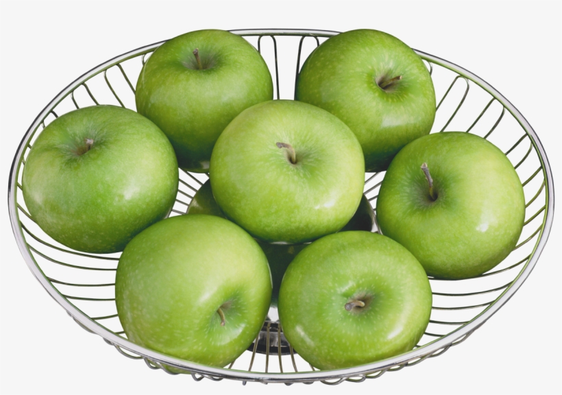 Green Apples In A Metal Bowl Png Clipart, transparent png #750037
