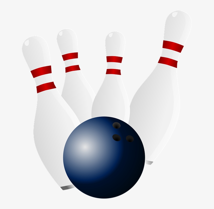 Bowling Png - Bowling Pins And Ball Png, transparent png #750075