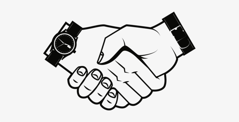 Handshake Computer Icons Drawing - Shaking Hands Clipart Black And White, transparent png #750076