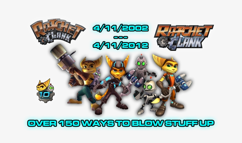 10thanniversarybanner2 - Ryno Ratchet And Clank Size Matters, transparent png #750101
