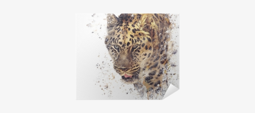 Leopard Aquarell, transparent png #750324