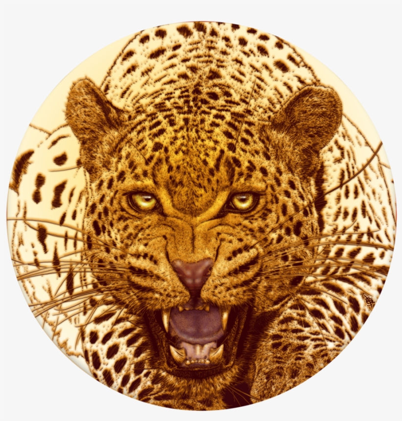 Leopard Leopard By Skeetland-d5nv14l - Leopard Cheetah Art Large Doormat Neoprene Backing, transparent png #750469