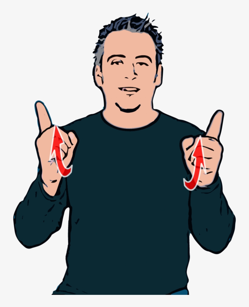 Index Finger Extended On Both Hands Pointing Forwards - Bsl Boss, transparent png #750584