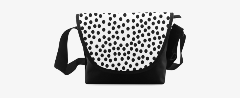 Black Polka Dot Design Crossbody Bag - Artsadd Custom Glitter Dandelion Classic Laptop Shoulder, transparent png #750974