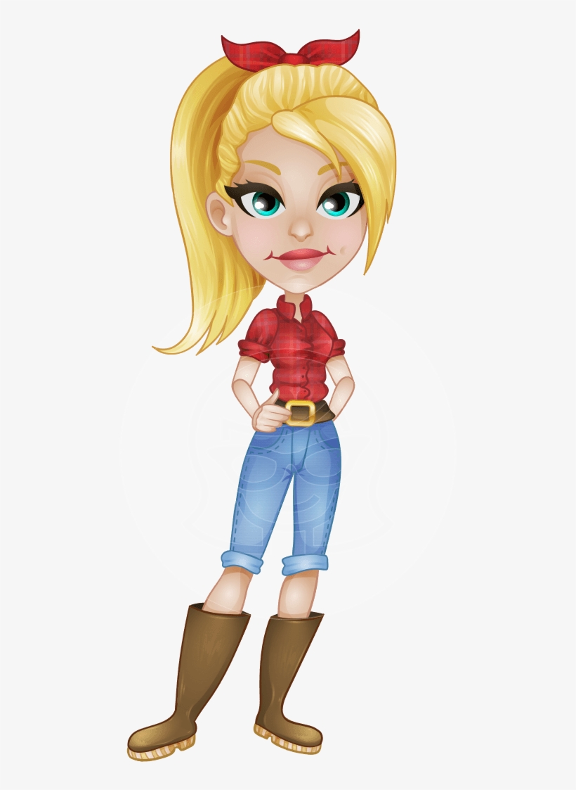 Jpg Library Library Woman Farmer Frames Illustrations - Female Farmer Cartoon, transparent png #751416