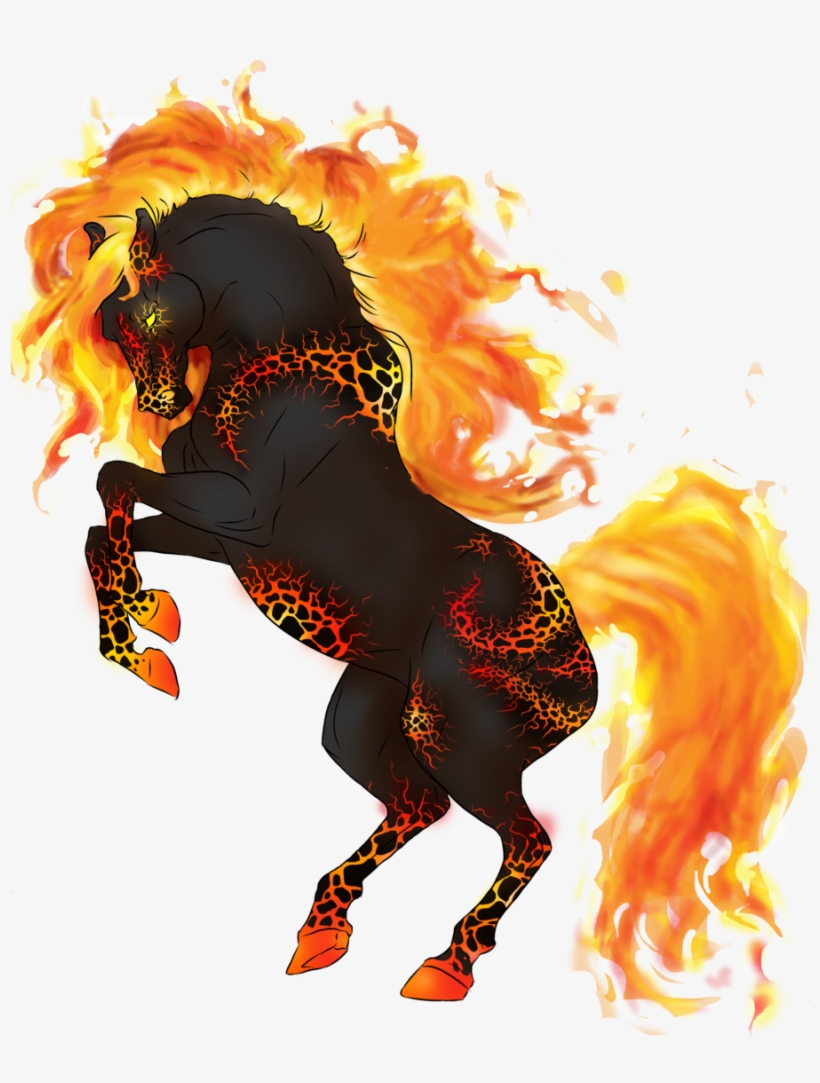 7 Kbyte, Laptop - Flaming Horse Drawing, transparent png #751642
