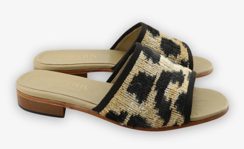 Flip Flop Slippers Fuzzy Leopard Png Flip Flop Slippers - Flip-flops, transparent png #751968