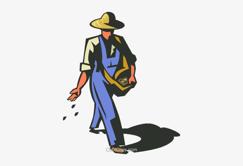 Farmer Planting Seeds Royalty Free Vector Clip Art - Skilled Worker Mid Atlantic Colonies, transparent png #752140