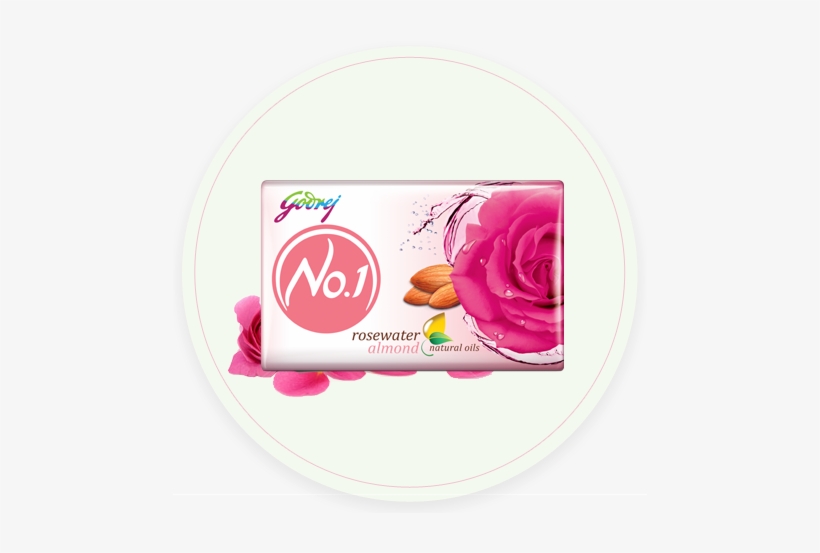 Rose & Almond Soap - Godrej No 1 Rose, transparent png #752330