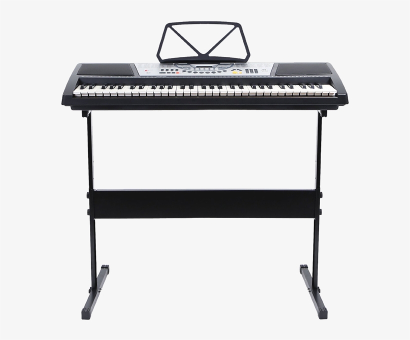Hamzer 61 Key Electric Music Keyboard Piano With Stand - Electronic Keyboard, transparent png #752636
