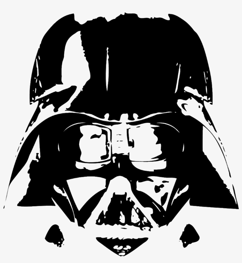 Anakin Skywalker Darth Maul Palpatine Bane Dark - Darth Vader Black And White, transparent png #753264