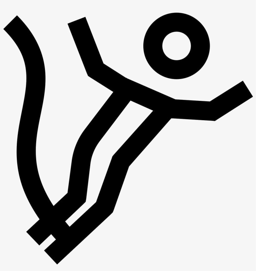 The Bungee Jumping Icon Is A Icon With A Person Falling - Simbolo Bungee Jumping, transparent png #753465
