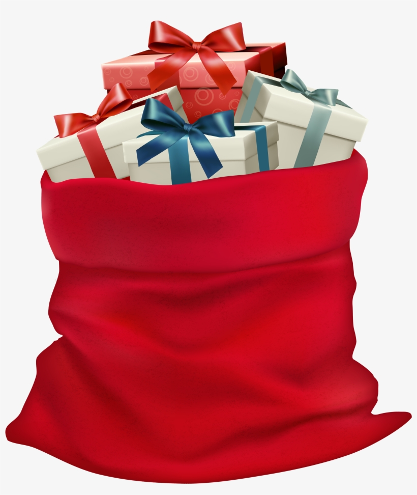 Christmas Sack With Gifts Png Clip Art Image - Christmas Toys Png, transparent png #754108