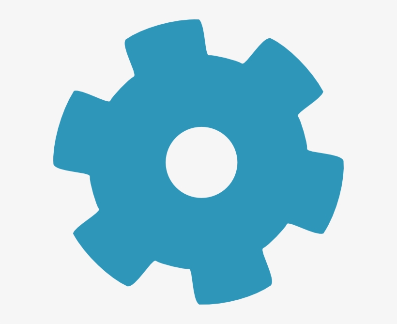 Blue Gear Clip Art At Clker Com - Setting Clipart, transparent png #754224