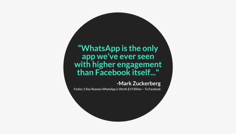 Zuckerberg Quote Whatsapp - Circle, transparent png #754684