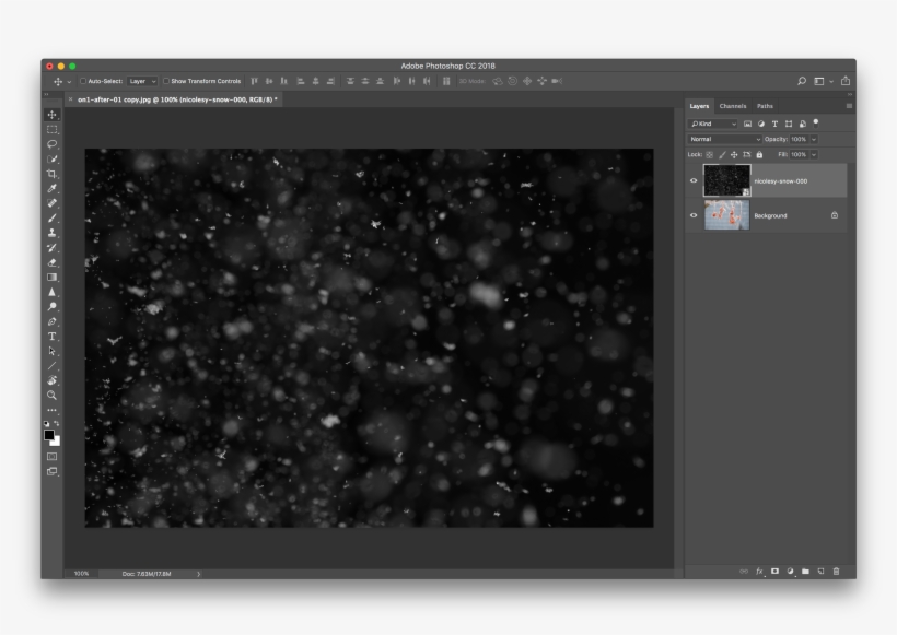 Resize The Snow Overlay So That It Fits The Entire - Photoshop Layer Snow Transparent, transparent png #755079