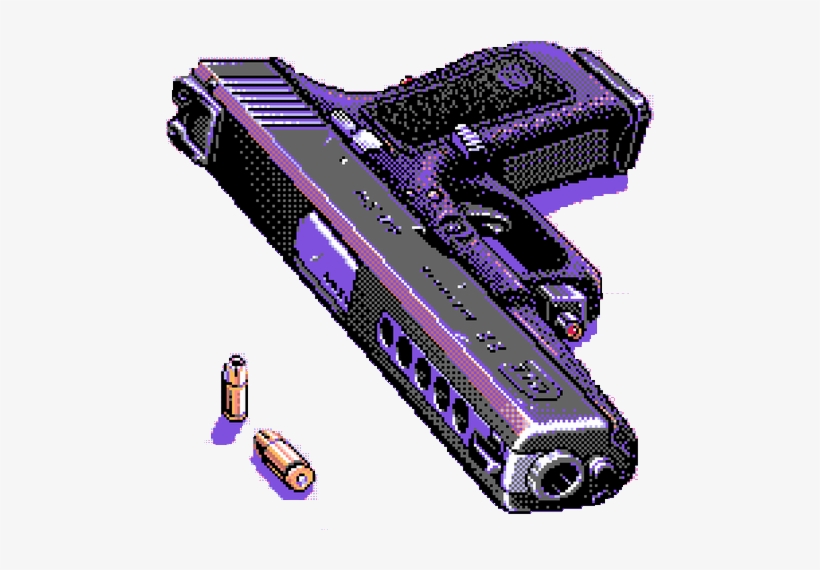 8 Bit Glock - Vaporwave Pixel, transparent png #755241