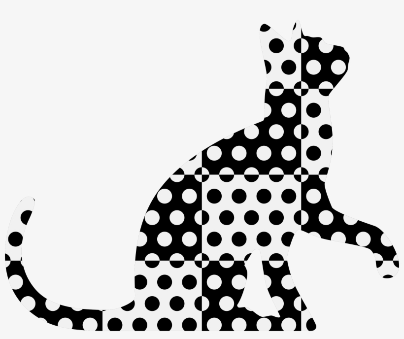 This Free Icons Png Design Of Chequered Dotted Cat, transparent png #755576